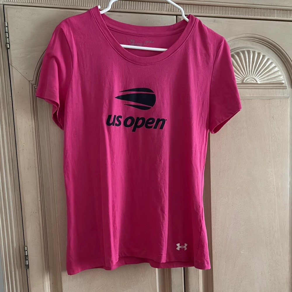 Under Armour US OPEN Pink Fitted Short Sleeve Tee